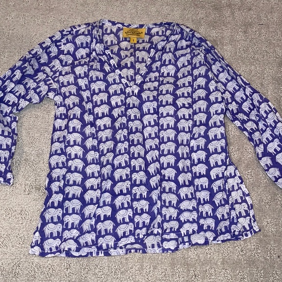 Roberta Roller Rabbit Other - Like New Roberta Roller Rabbit Purple Elephant Print Tunic